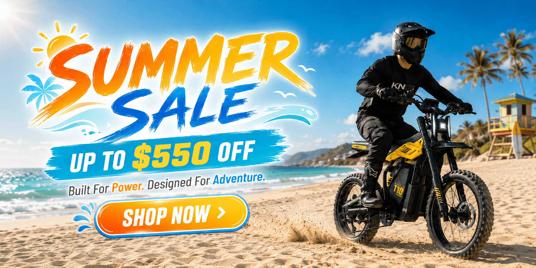 Save Up To $550 Off KN110 Electric Off-Road Motorcycle